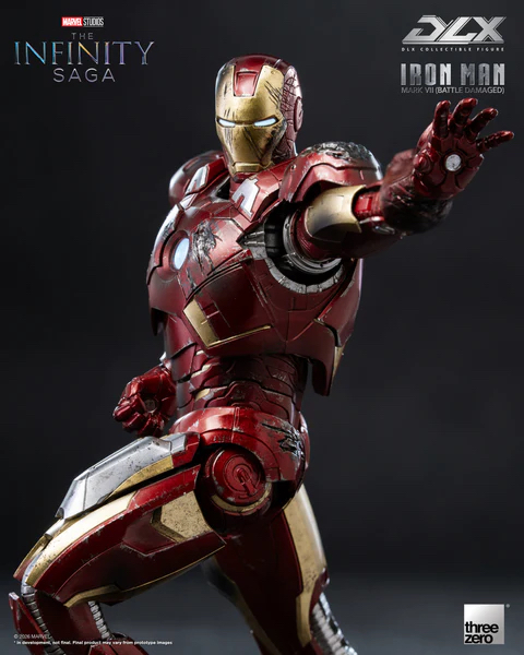 🧲預訂26年第4季：Threezero DXL系列 Marvel Studios The Infinity Saga DLX Iron Man Mark 7 (Battle Damaged) 鋼鐵俠 Mark 7 (戰損版) 可動 合金 figure (胸口/眼睛著燈）鐵甲奇俠 鋼鐵人 