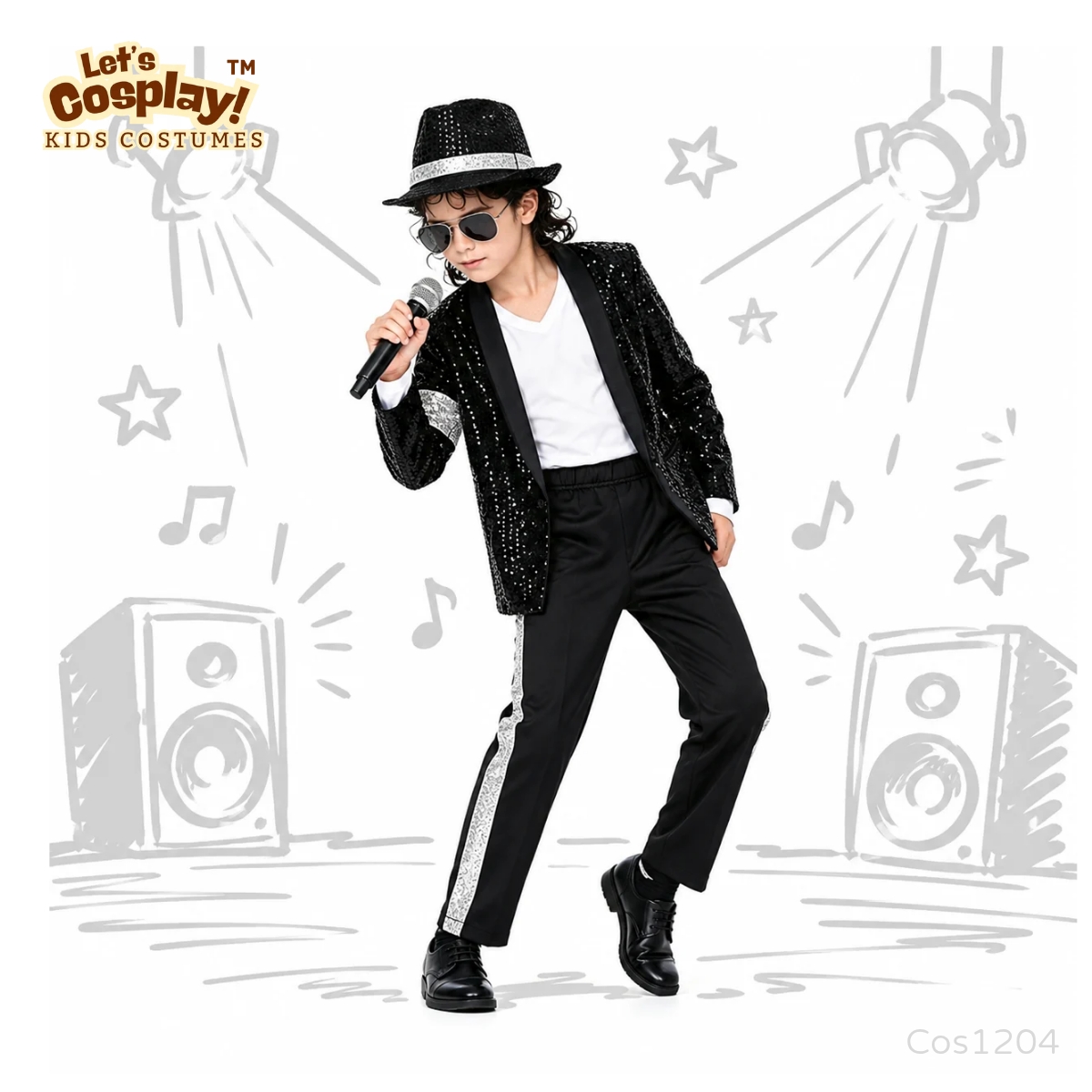 Michael Jackson costume 兒童名人模仿舞台 歌手舞蹈藝員服裝  香港現貨 Lets Cosplay
