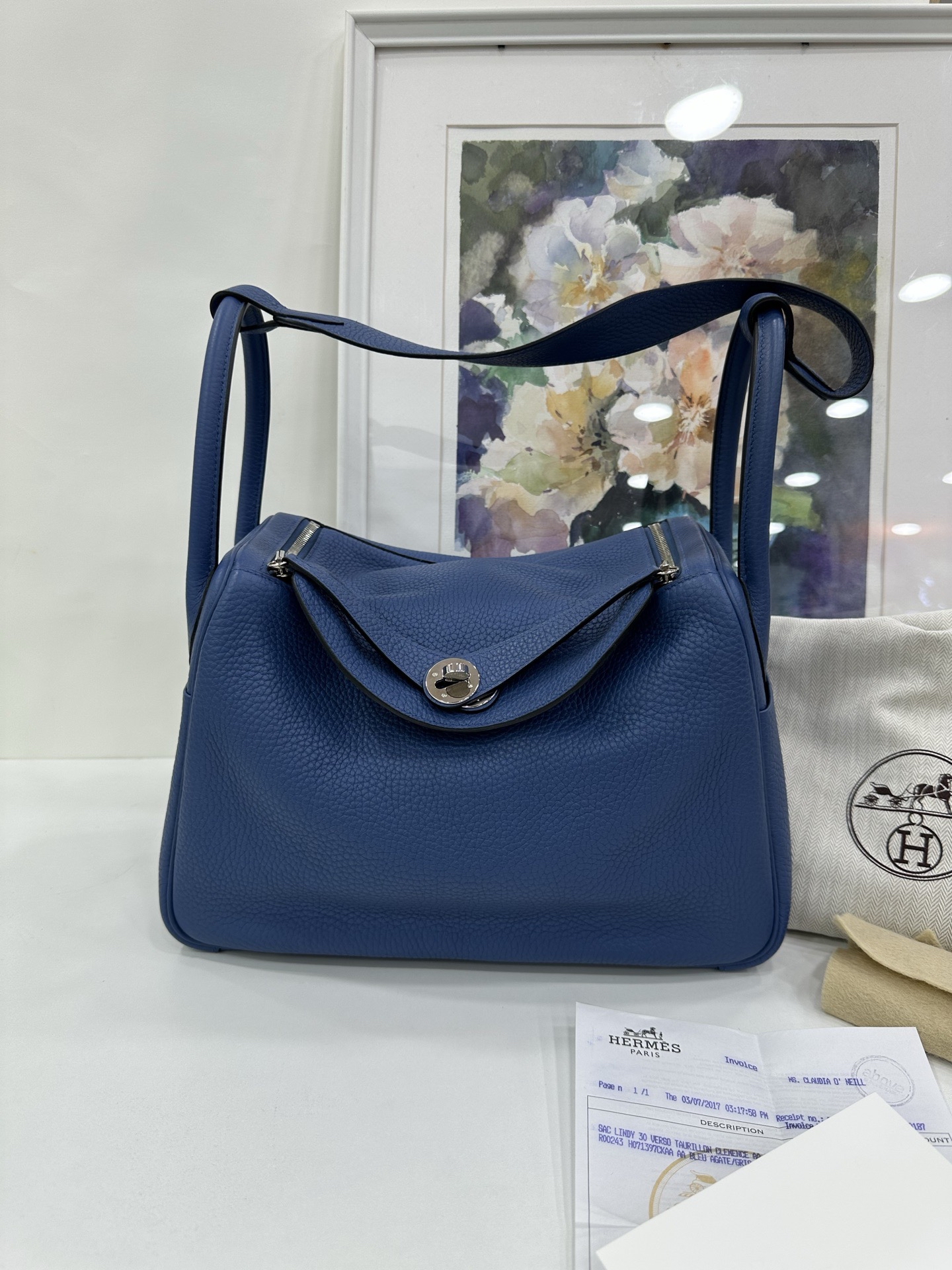 Pre-Owned HERMÉS Lindy 30 Stamp X/ Product Code: 26042009