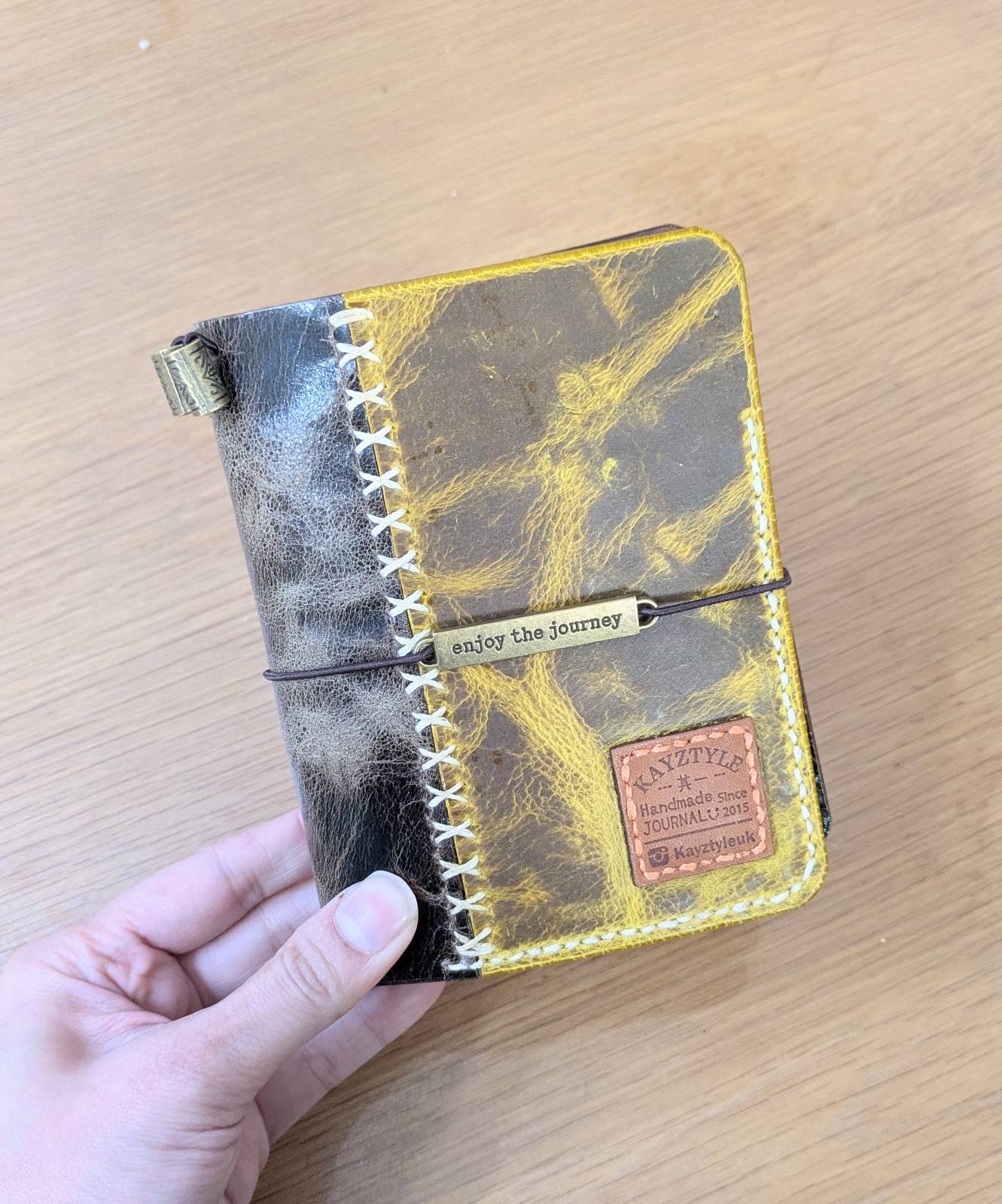 The Traveler’s Duo-Tone Hand-stitched Journal 