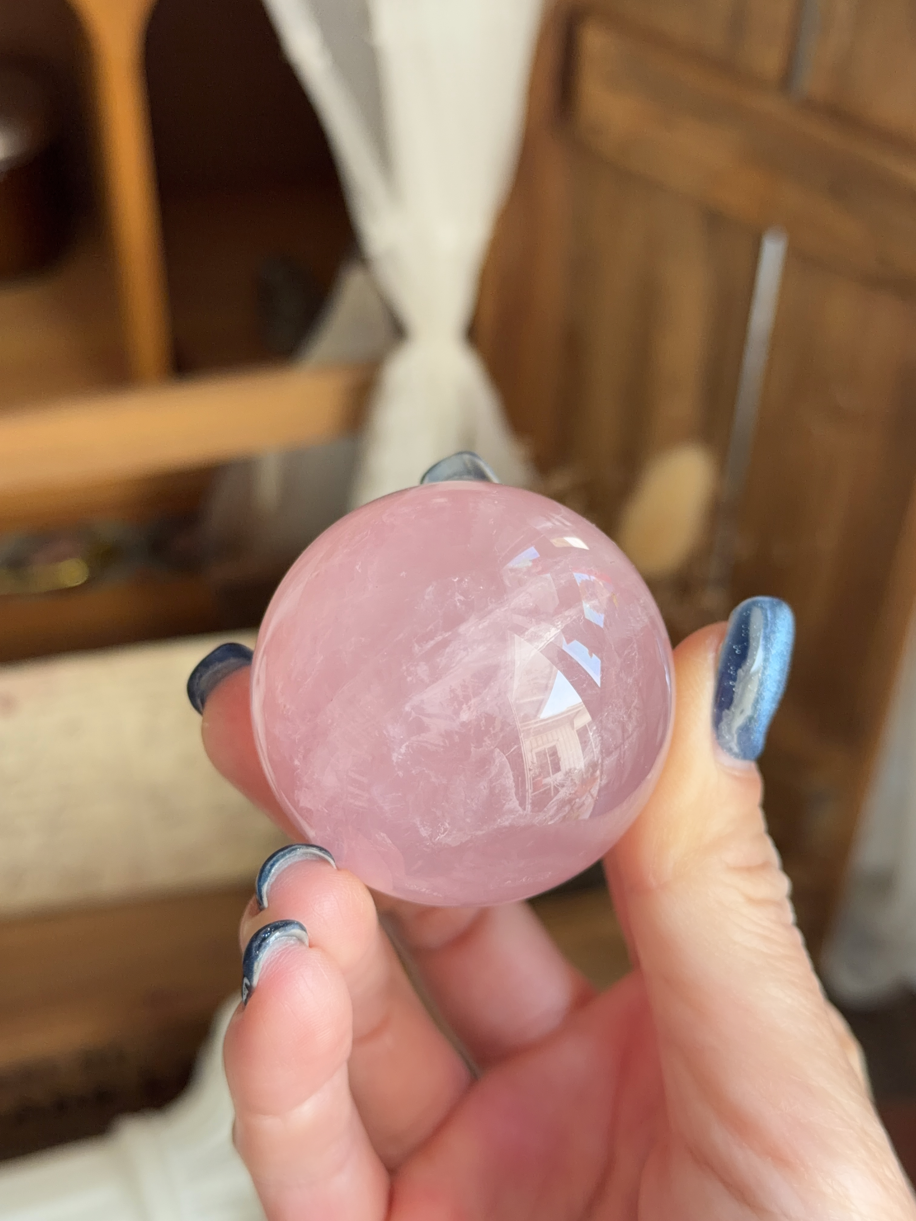 粉晶球+粉晶底座