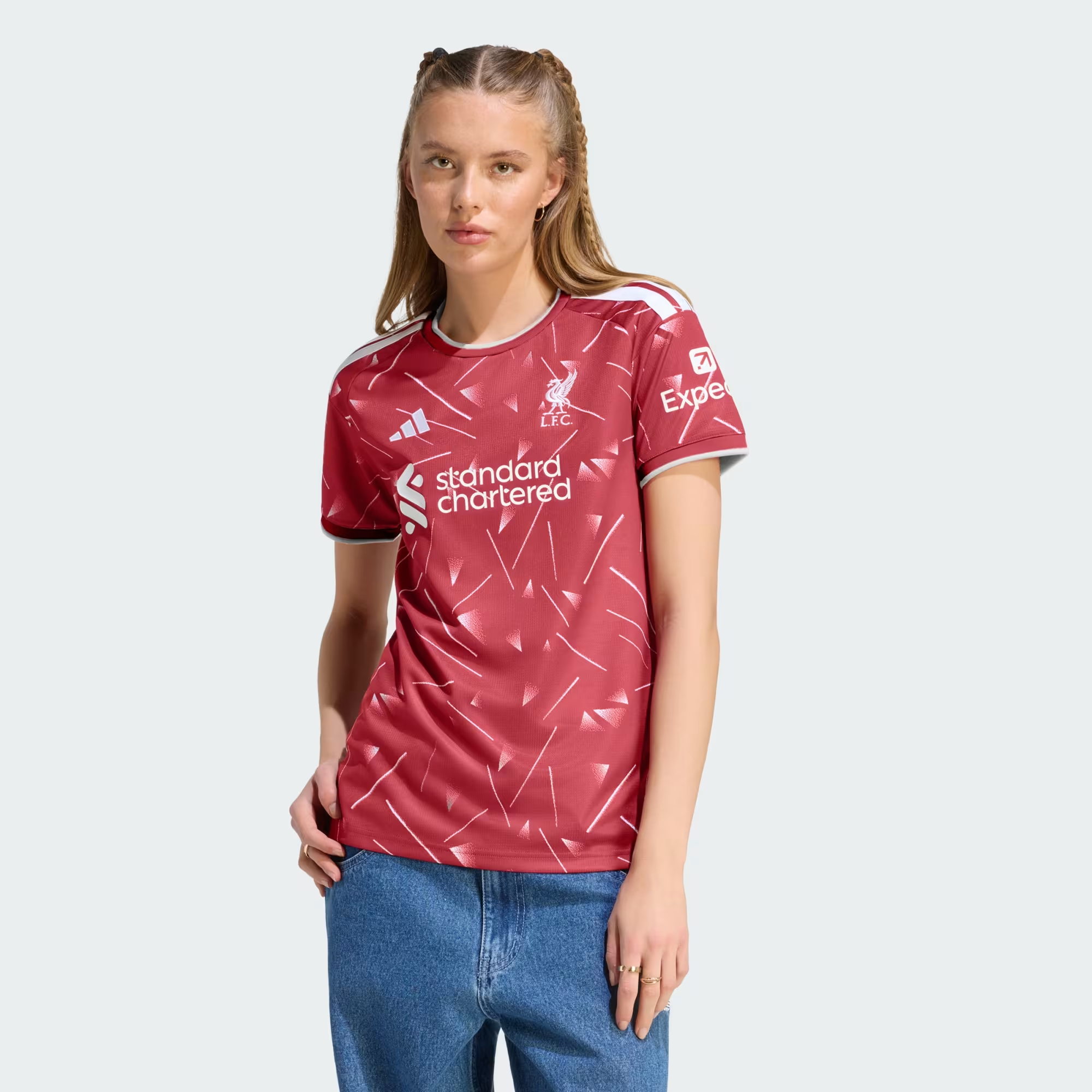 🔴⚪重塑八十年代經典 Adidas Liverpool 利物浦 2026-27 女裝主場球迷版球衣 (可加印字章) KB8256