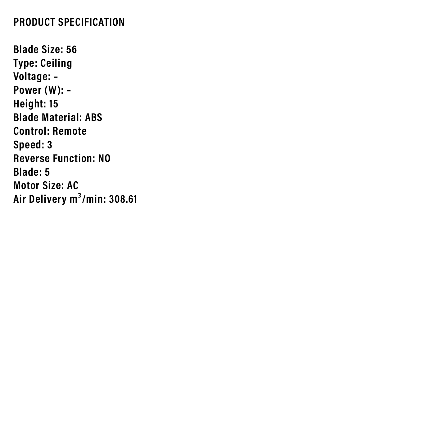 Sharp 56" 5-Blade LED Ceiling Fan (PJC116SLDBK)