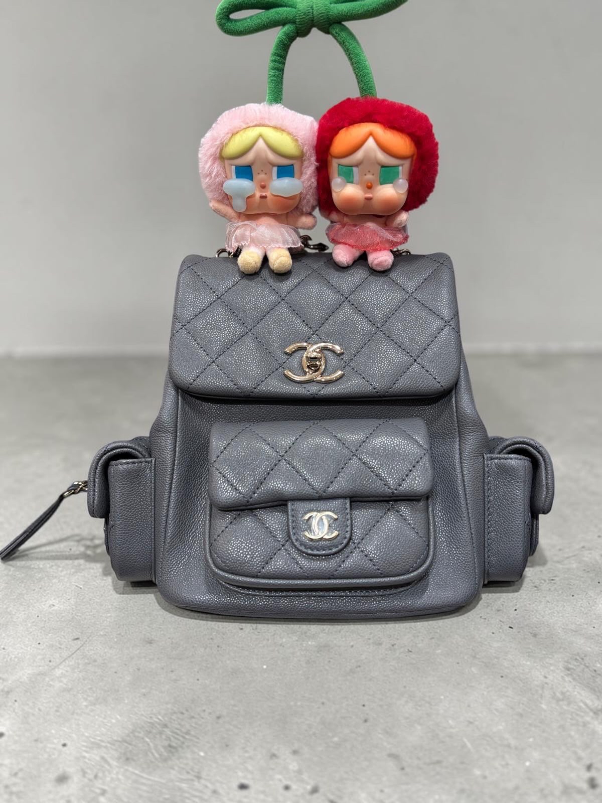 未使用品 Chanel Duma Backpack AS4398 灰色荔枝牛皮 100%Authentic, Unused未使用品 ✅晶片✅Dust bag✅Box