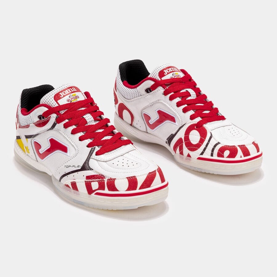 Futsal Shoes Top Flex 26 Indoor El Pozo White Red