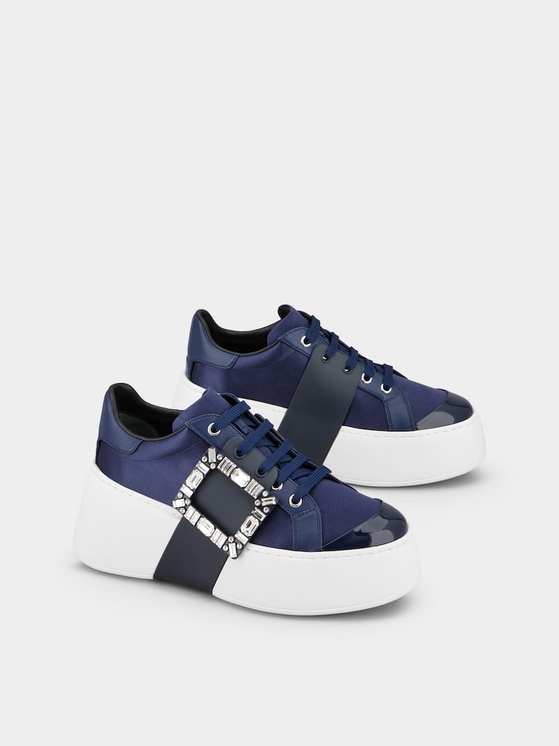 限時優惠✨新色🆕訂貨📮RV Viv' Skate 8cm鑽扣Sneaker 緞面質地~ 幫你增高 秒變長腿💖    Size 37/38/39 only