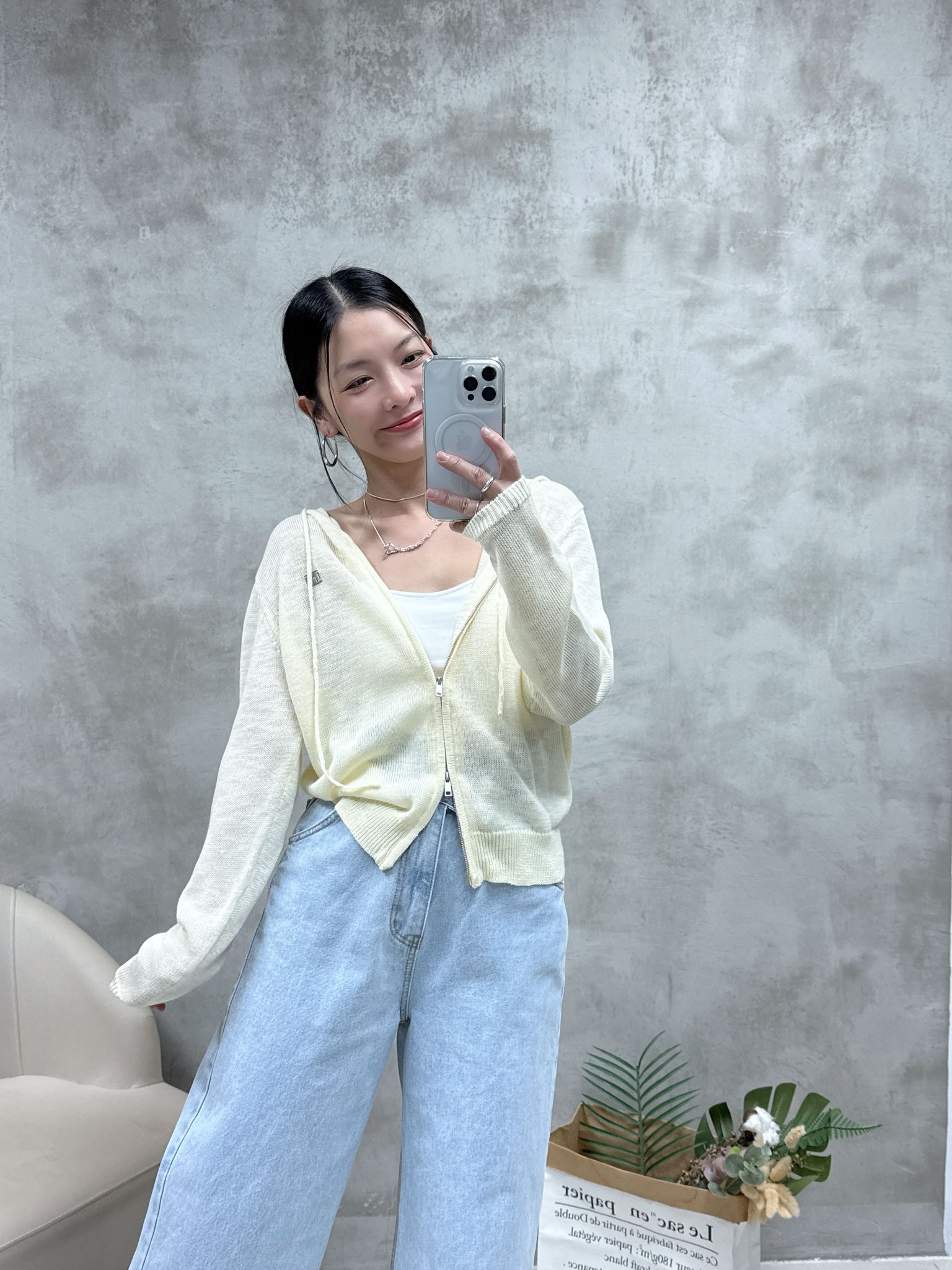 A08 雙拉鍊針織外套