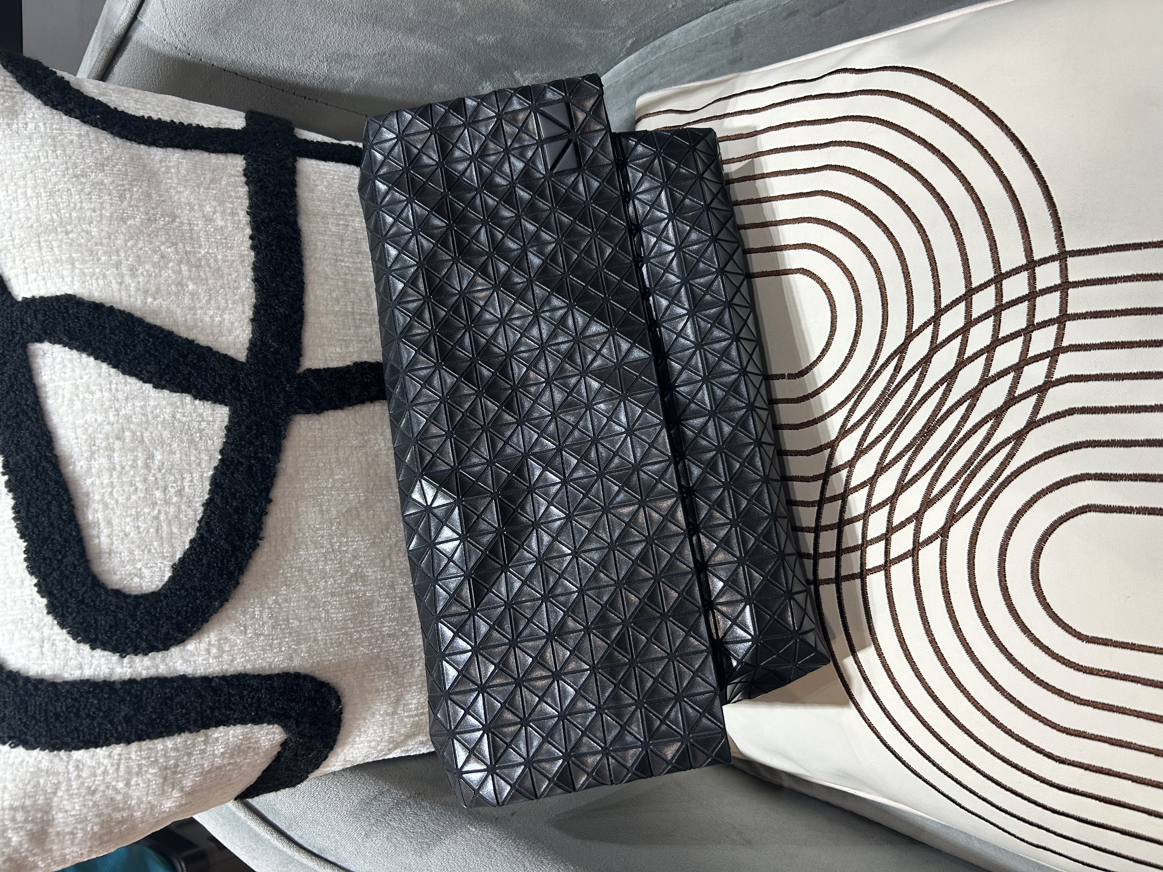 Issey Miyake Bao Bao Fold Clutch Bag Black pouch 100%Authentic, 98%New
