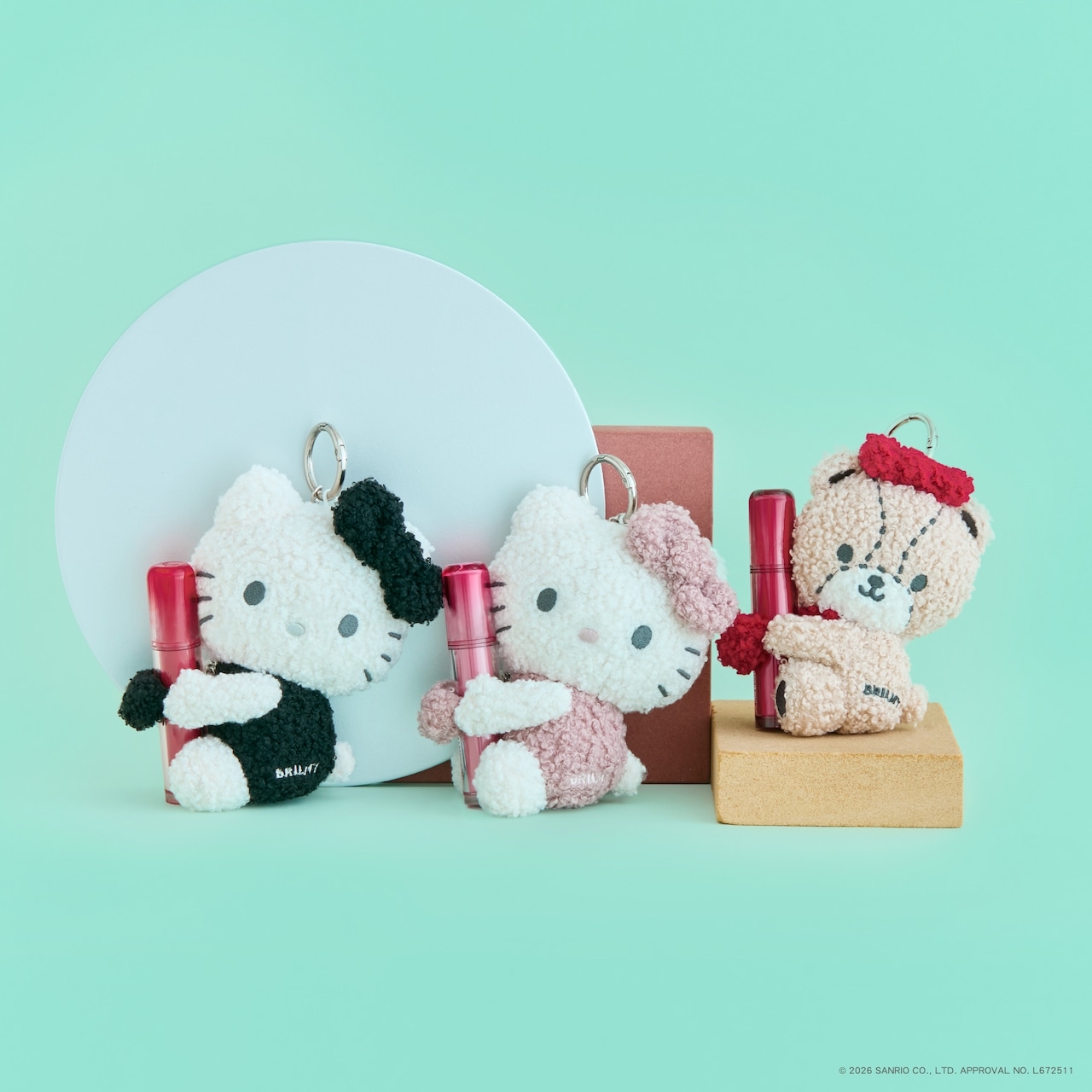 日本預訂📍日本HELLO KITTY × BRILMY系列 - 攬攬唇膏公仔吊飾 2026年10月中下旬出貨