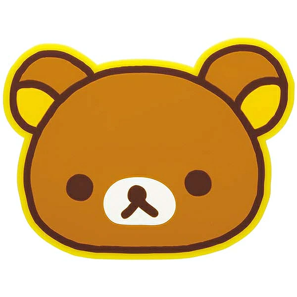 日版 鬆弛熊 雜貨 頭型膠杯墊(全1款) 
