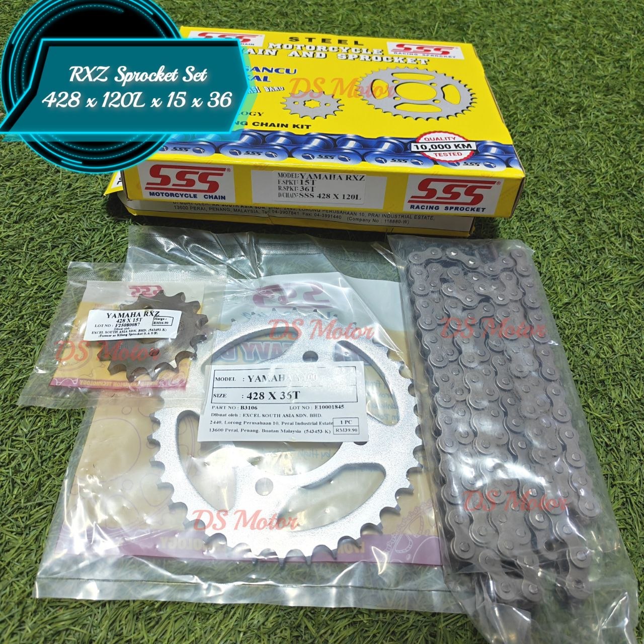 Sprocket Set / Chain Set SSS EX5 , RXZ , LC135 ES
