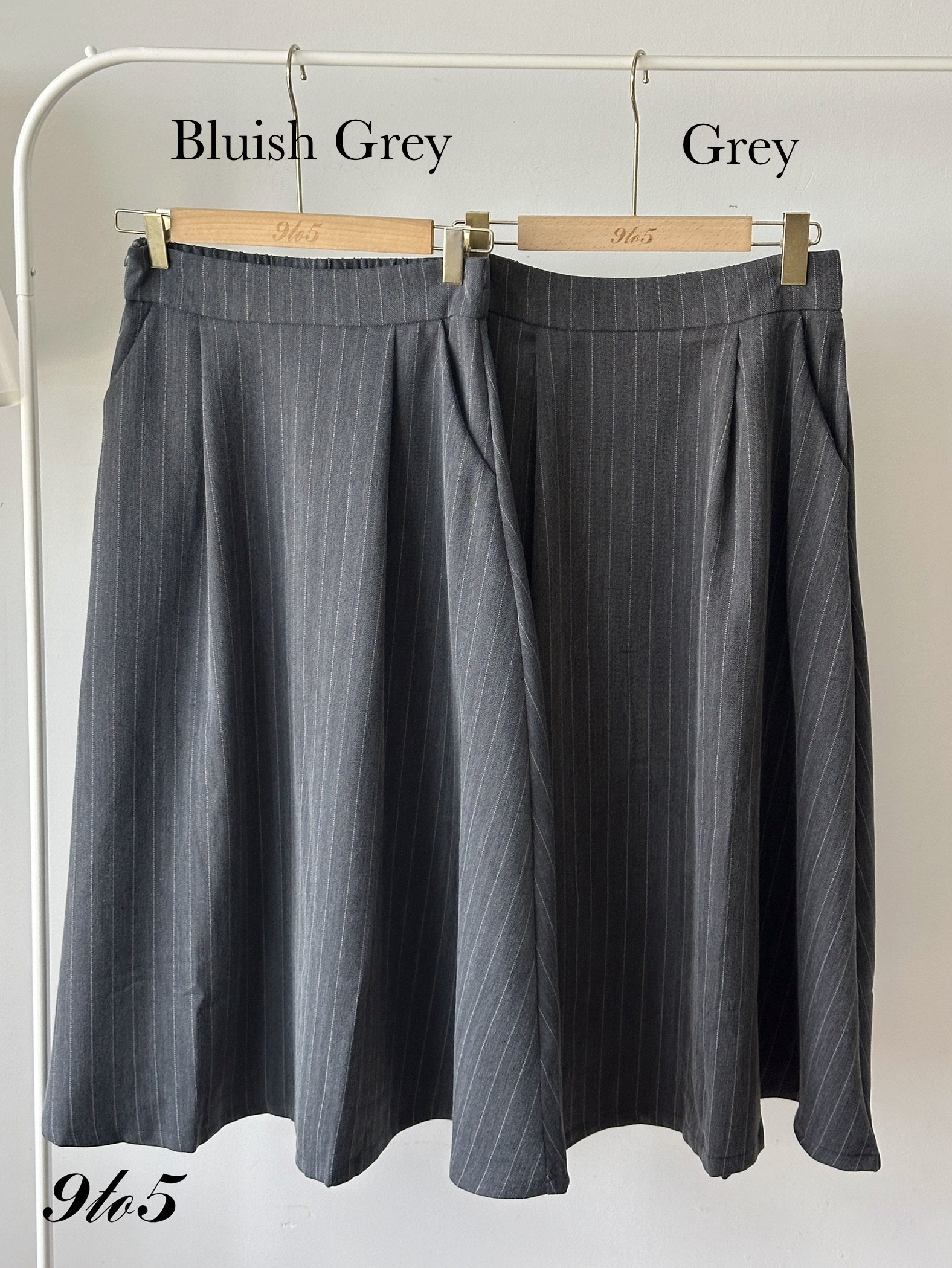 S1939 A Line Stripe Skirt - 3 Colors 