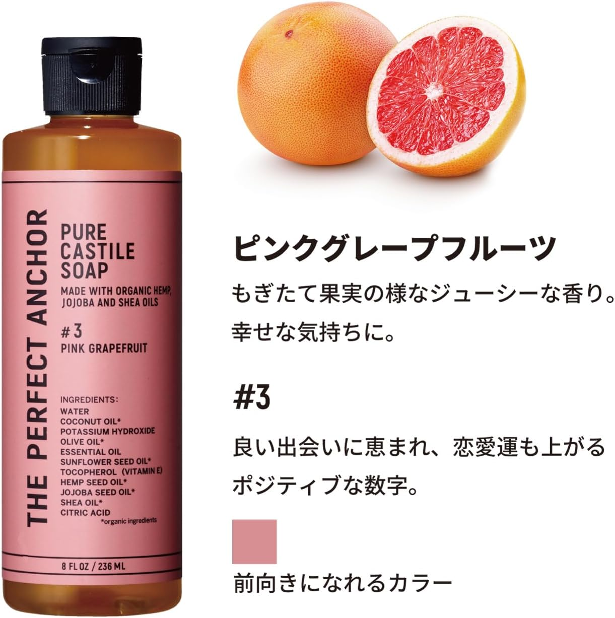 【日本直送】The Perfect Anchor 純天然全效潔膚露 236ml | 洗面卸妝沐浴三合一