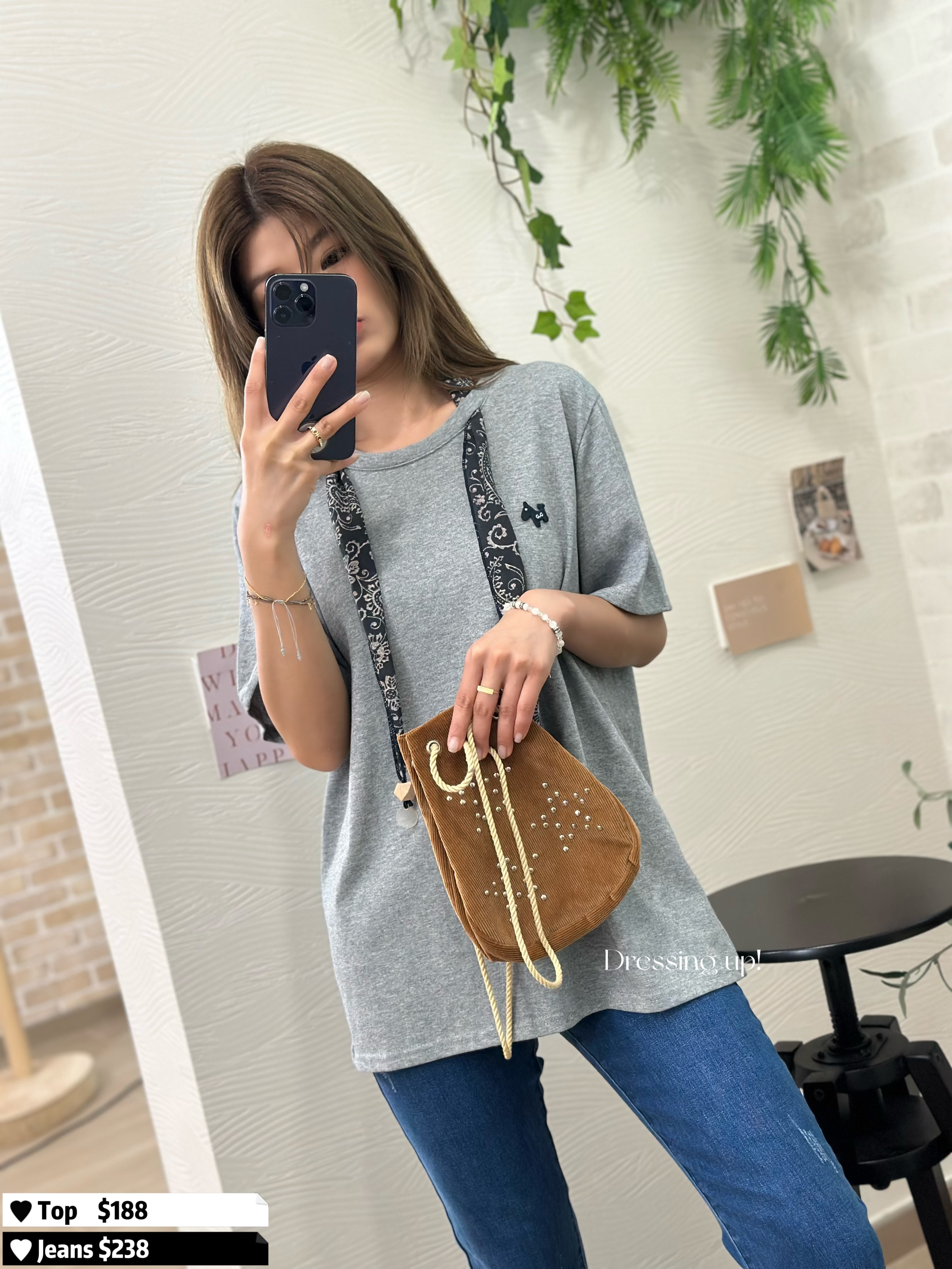  假日小心思｜絲巾棉質上衣