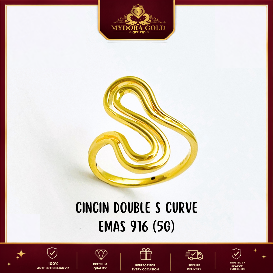 MYDORA Cincin Double S Curve (5G) l EMAS 916/22K