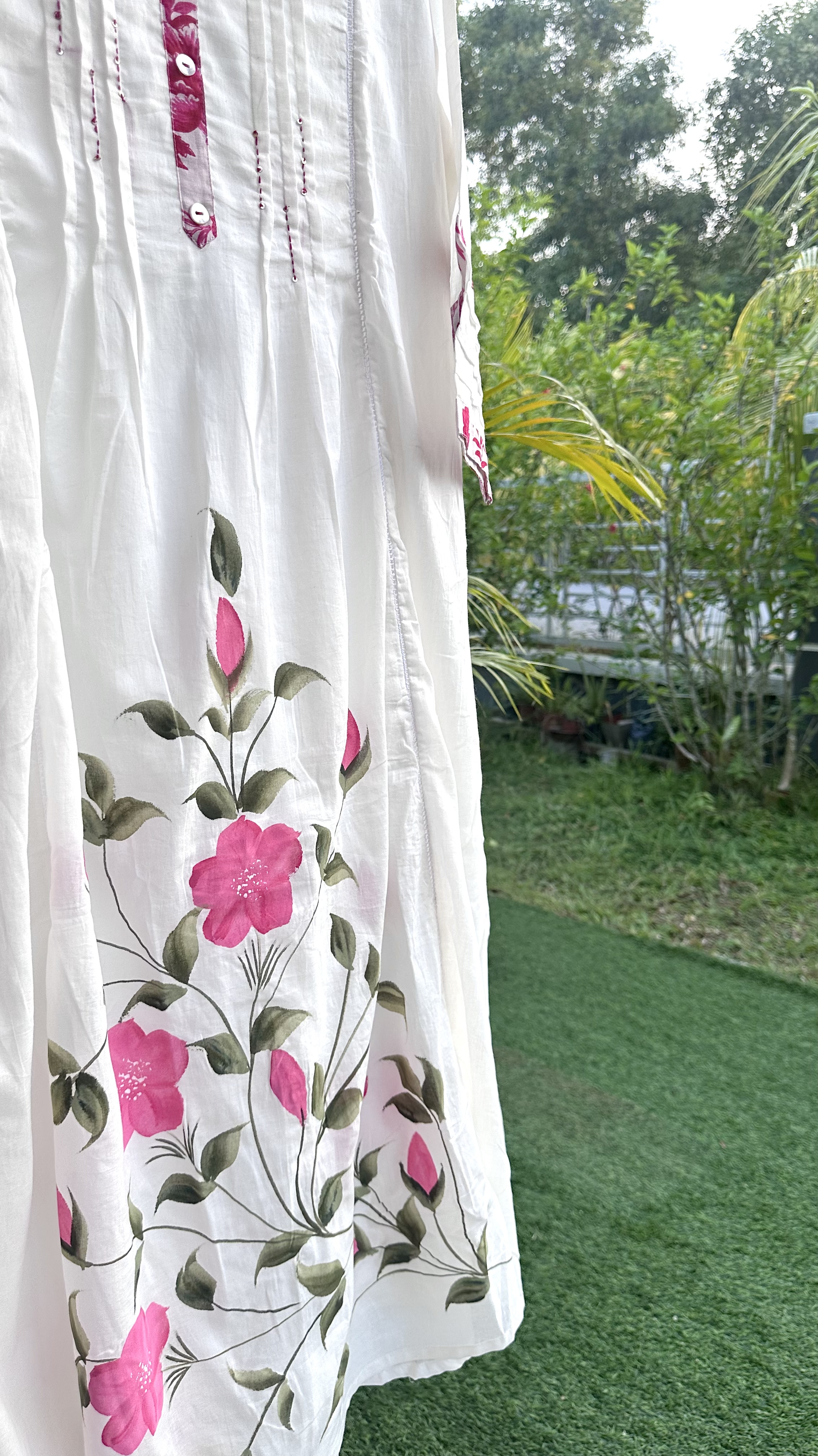 Pure Cotton Handpainted Kurta set with