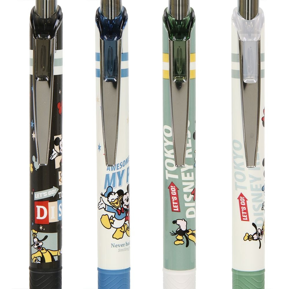 現貨｜【日本 Disney Store 限定】一套四枝 Mickey & Friends 米奇與朋友 日本製 Pentel EnerGel 0.5mm  黑色 啫喱筆 (073784)