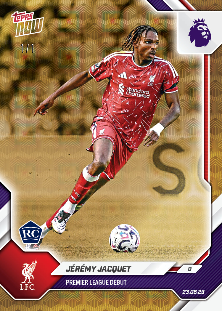 Jérémy Jacquet - 2026/27 Premier League Topps NOW® #8 利物浦地標戰【團購】
