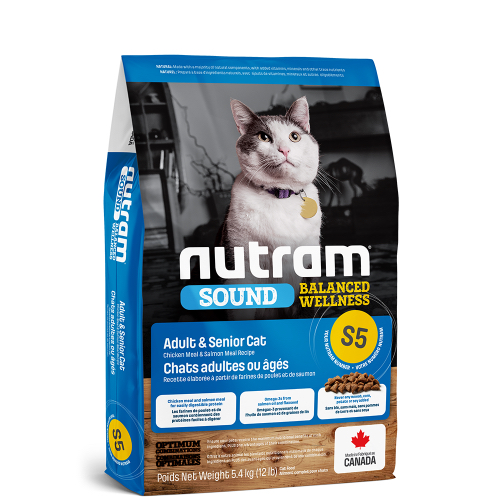 Nutram 紐頓 S5 成貓/高齡貓 天然貓糧  1.13KG