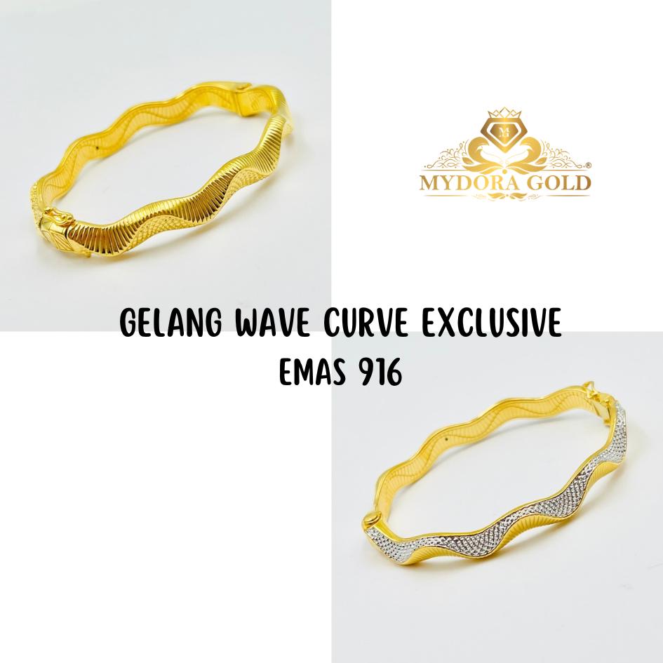 MYDORA Gelang Wave Curve Exclusive l EMAS 916/22K