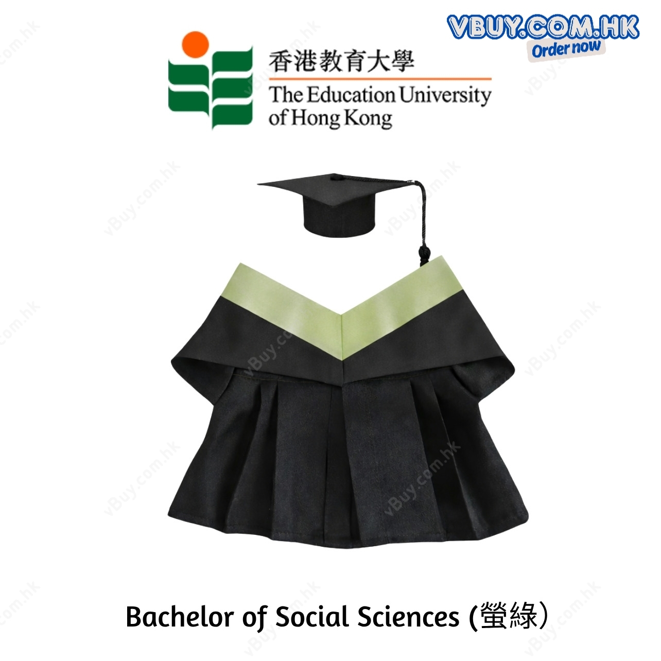 vBuy 訂製香港教育大學公仔畢業袍  教大EDU公仔畢業袍 可加綉字 加綉名獨一無二