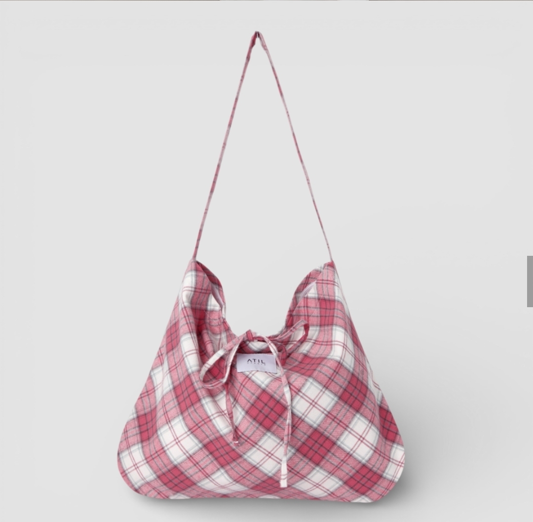 Atil Studio Cozy Check Shoulder Bag