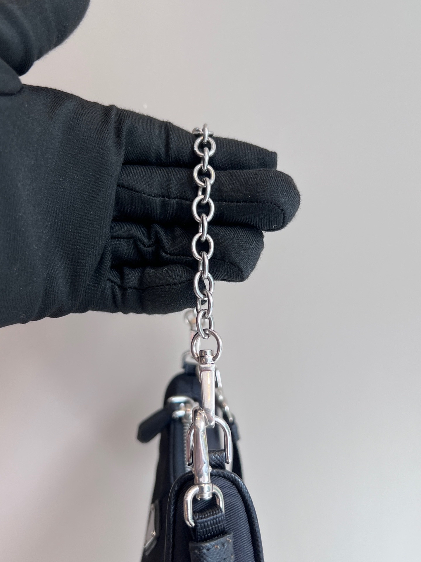 【預訂貨品】 Full set Prada黑色mini hobo