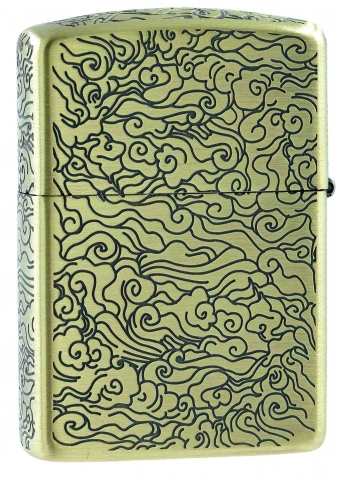 Zippo - ZBT-3-33A / ZA-3-33A 日版 Aromr®祥龍盤云 幸運龍-古銅金(加厚版)（拉絲鍍銅）