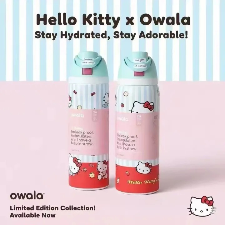 🥤Owala × Hello Kitty FreeSip Bottle 聯名保溫水樽✨