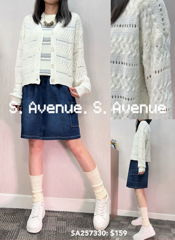 SA257330: 長袖織花有鈕外套