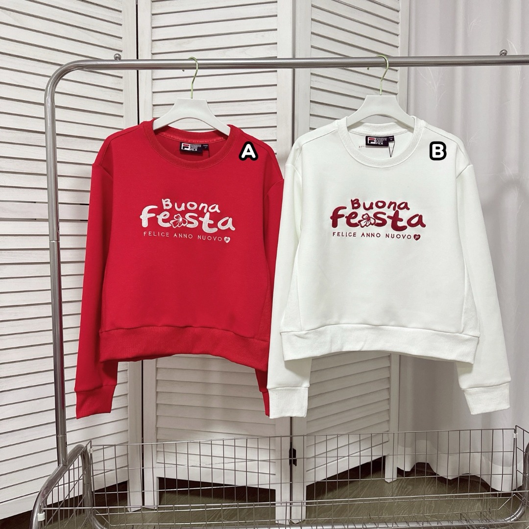 FILA 新年系列短款圓領衛衣