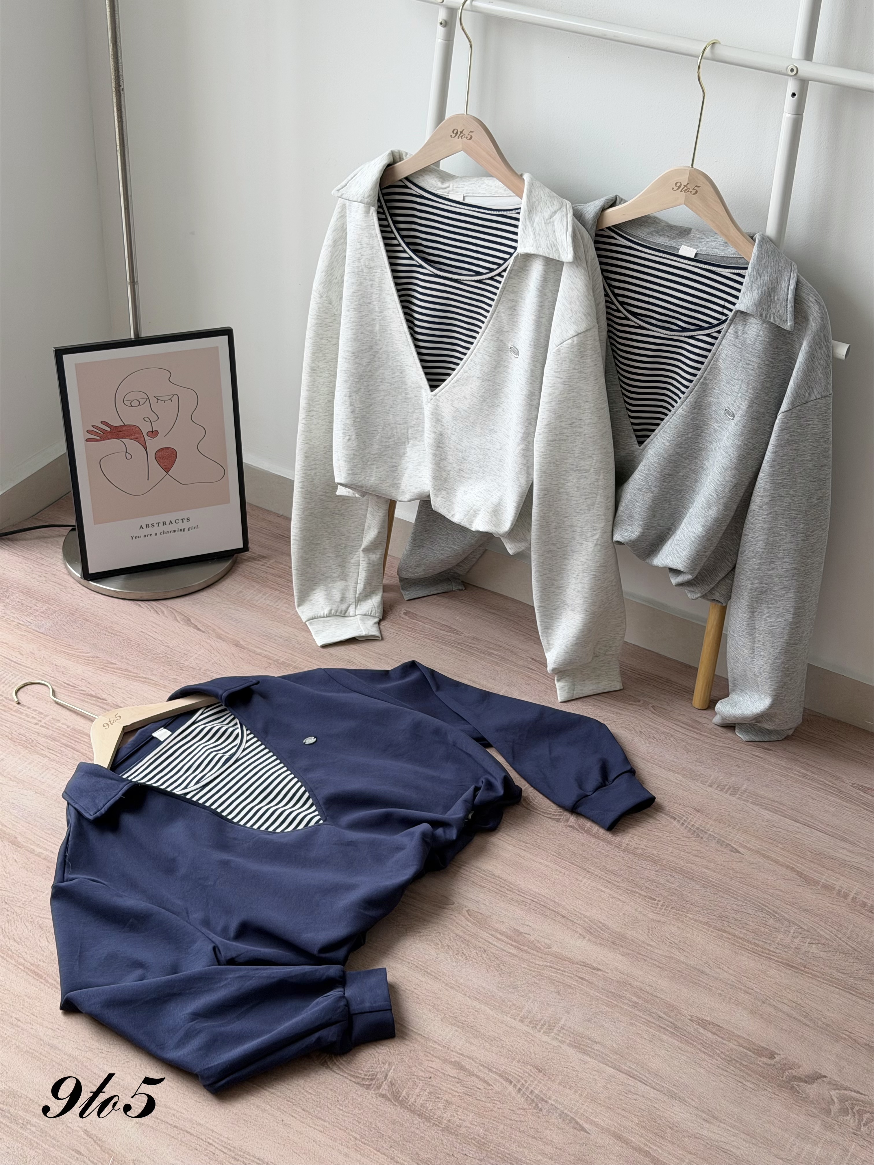 T4532 Fake Two-Pieces Sweatshirt - 3 Colors 