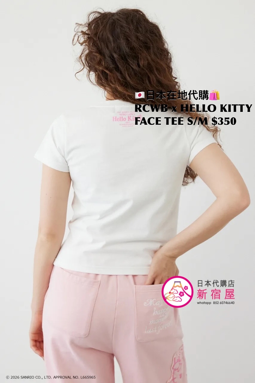 RODEO CROWNS WIDE BOWL x HELLO KITTY FACE T-SHIRT