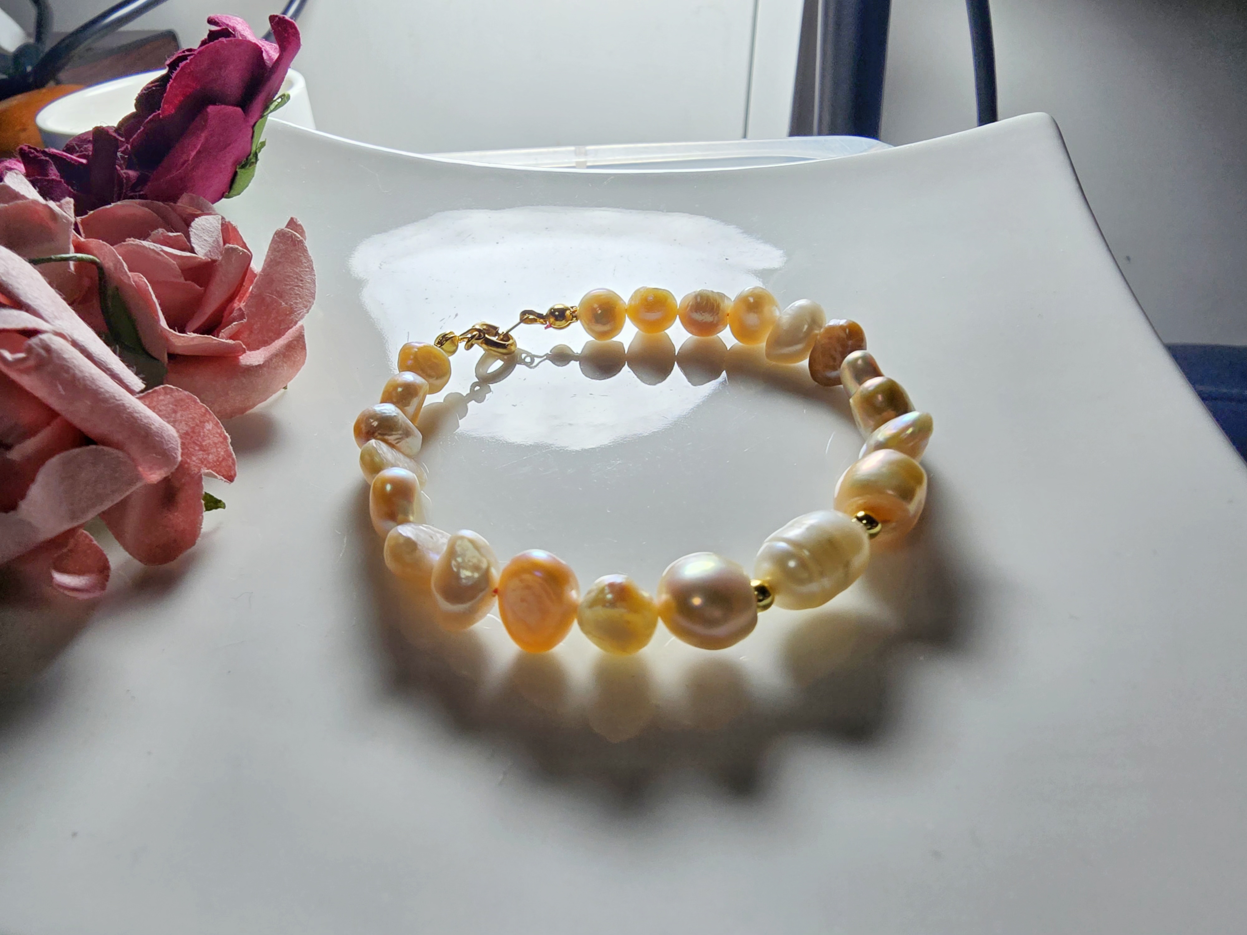 FWP0125-14  天然珍珠復古手鏈