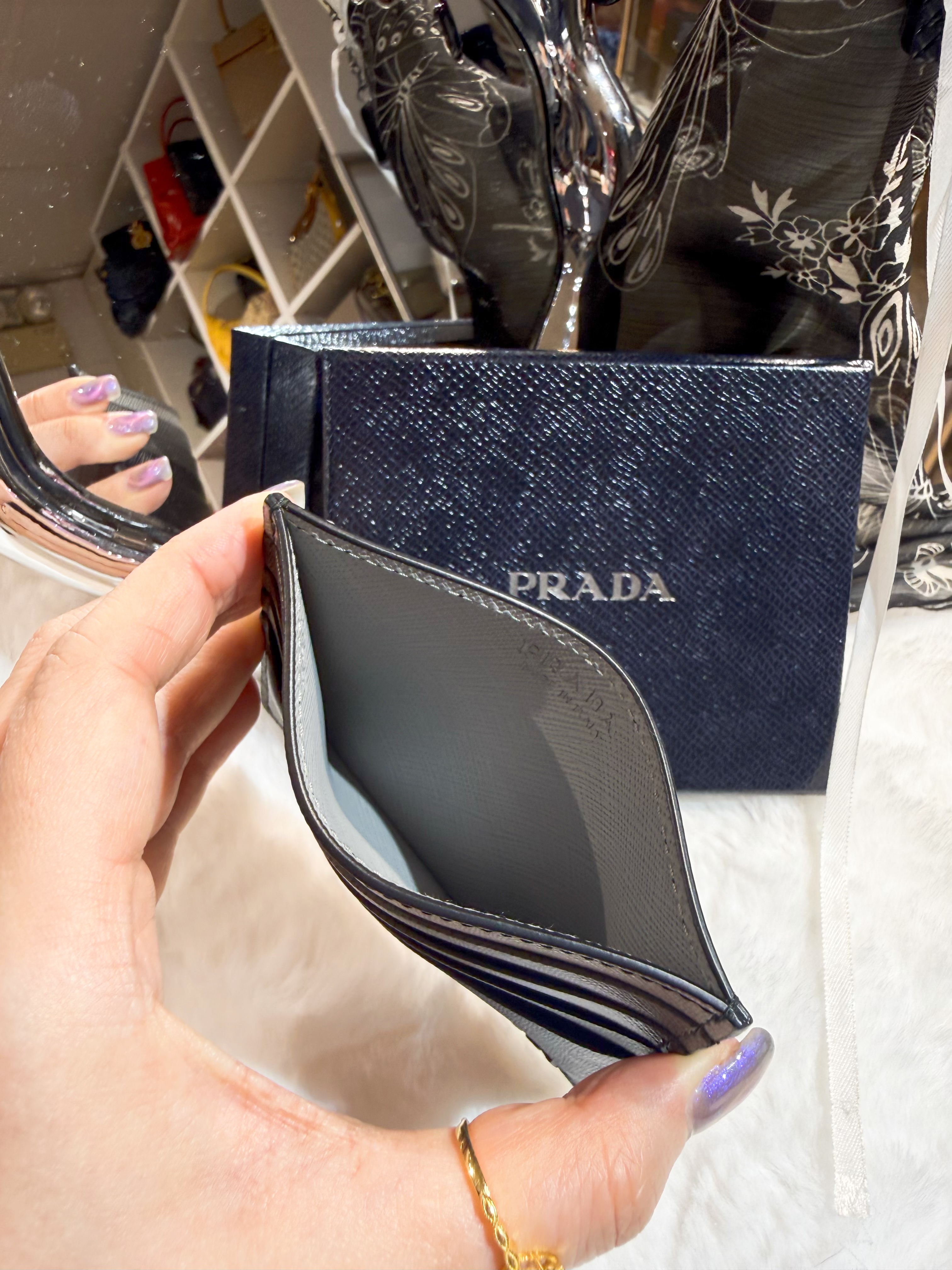Prada card holder XL SF/blk/grey/9cc