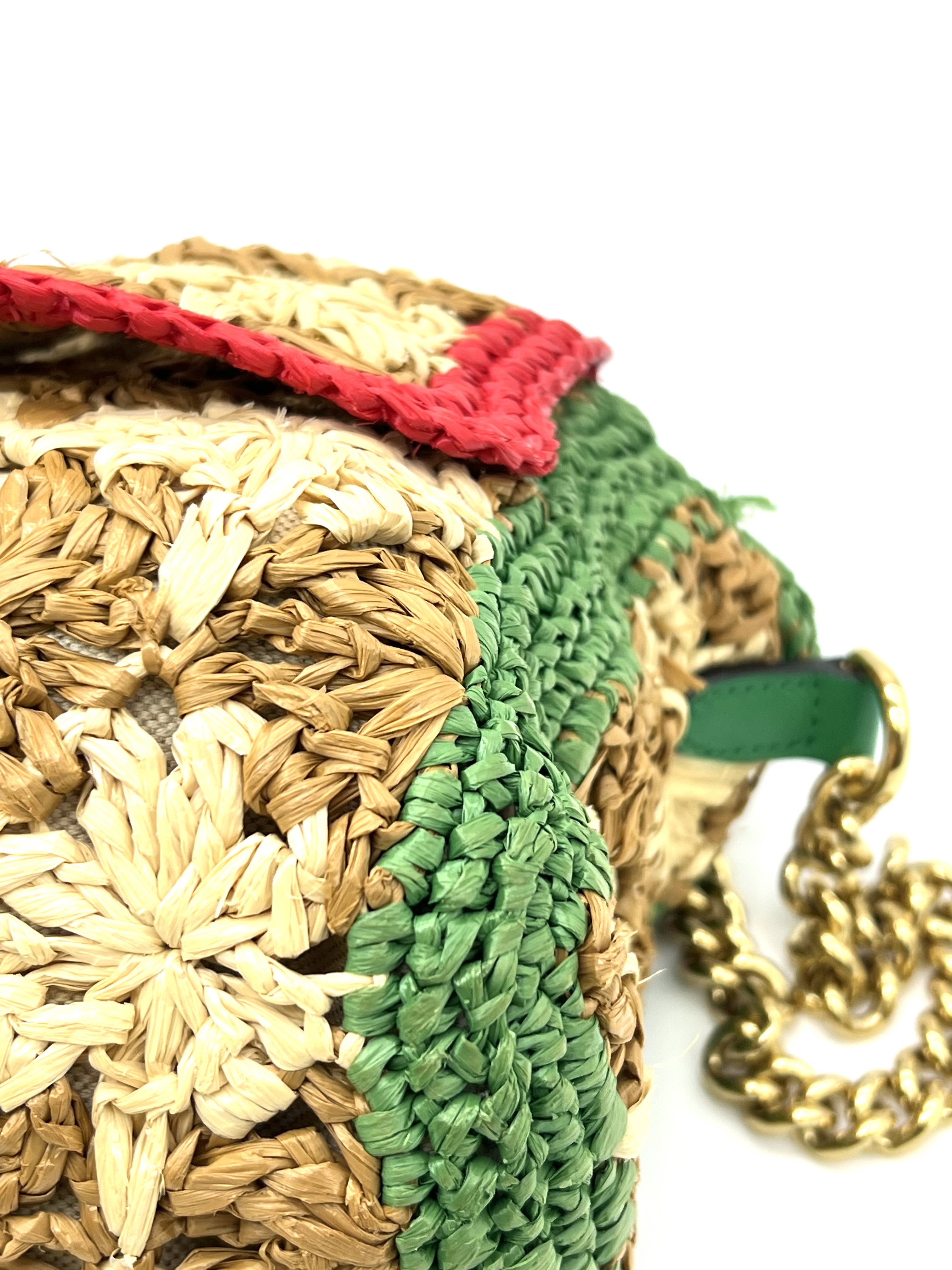 Pre-Owned GG Marmont Raffia Crochet Flower Shoulder Bag / Product Code: 26051202