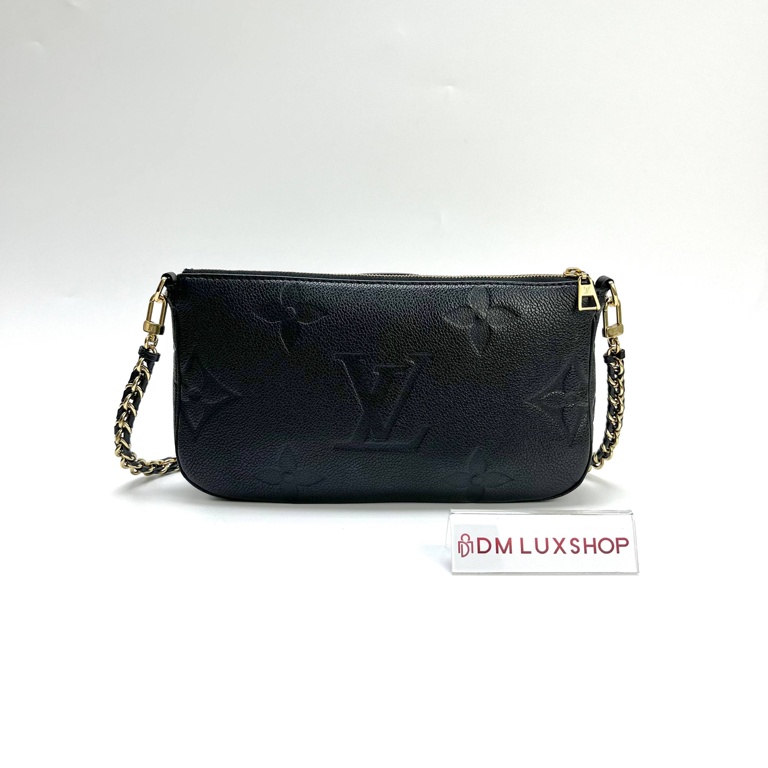 LV Black Empreinte Leather Multi Pochette Accessoires GHW