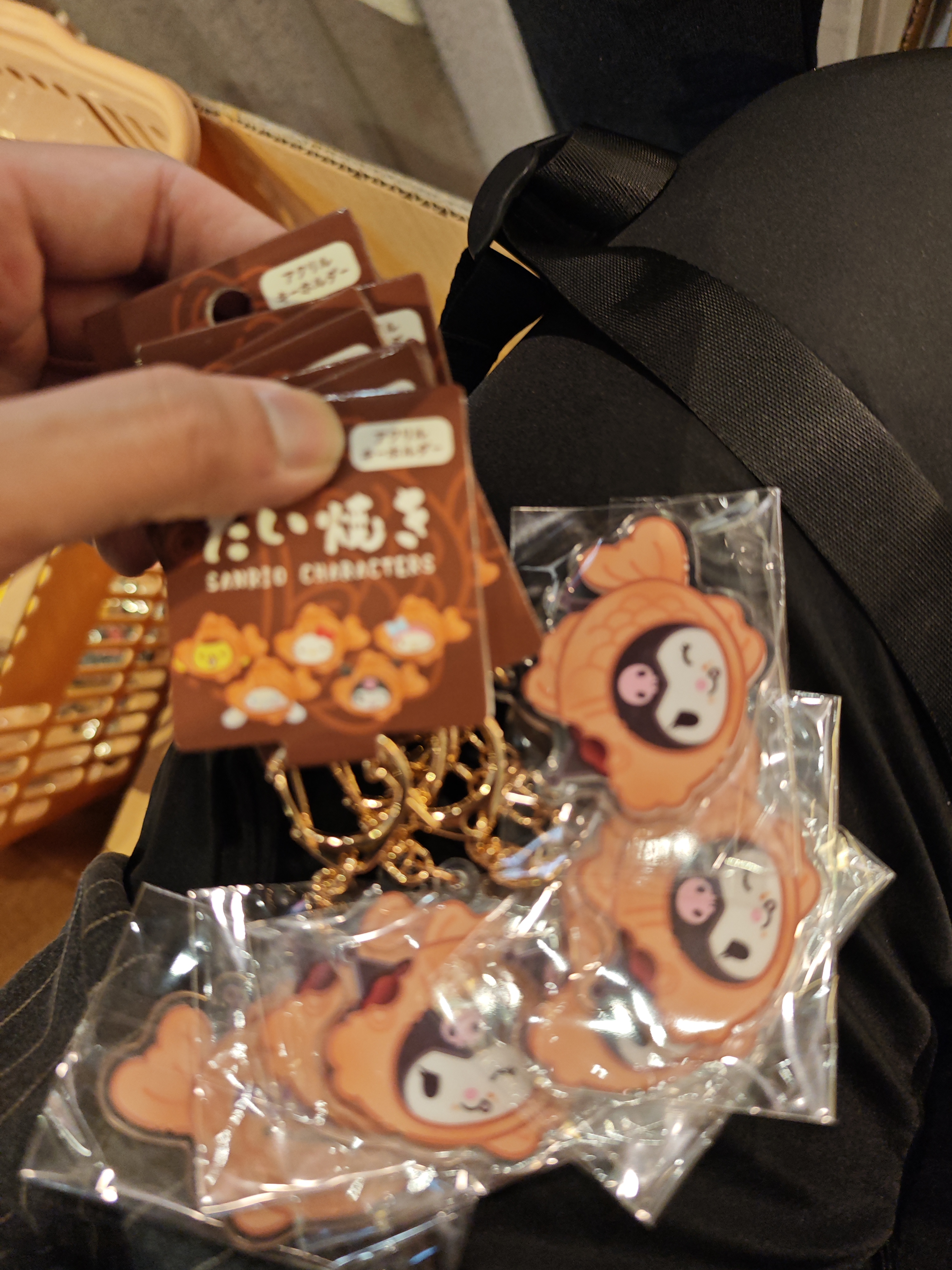 Sanrio-鯛魚燒亞克力掛件 -Kuromi