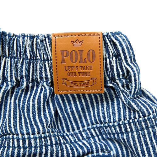 🇯🇵預訂 日本直送🇯🇵Polo Baby標誌小熊刺繡滿印條紋斜紋布短褲