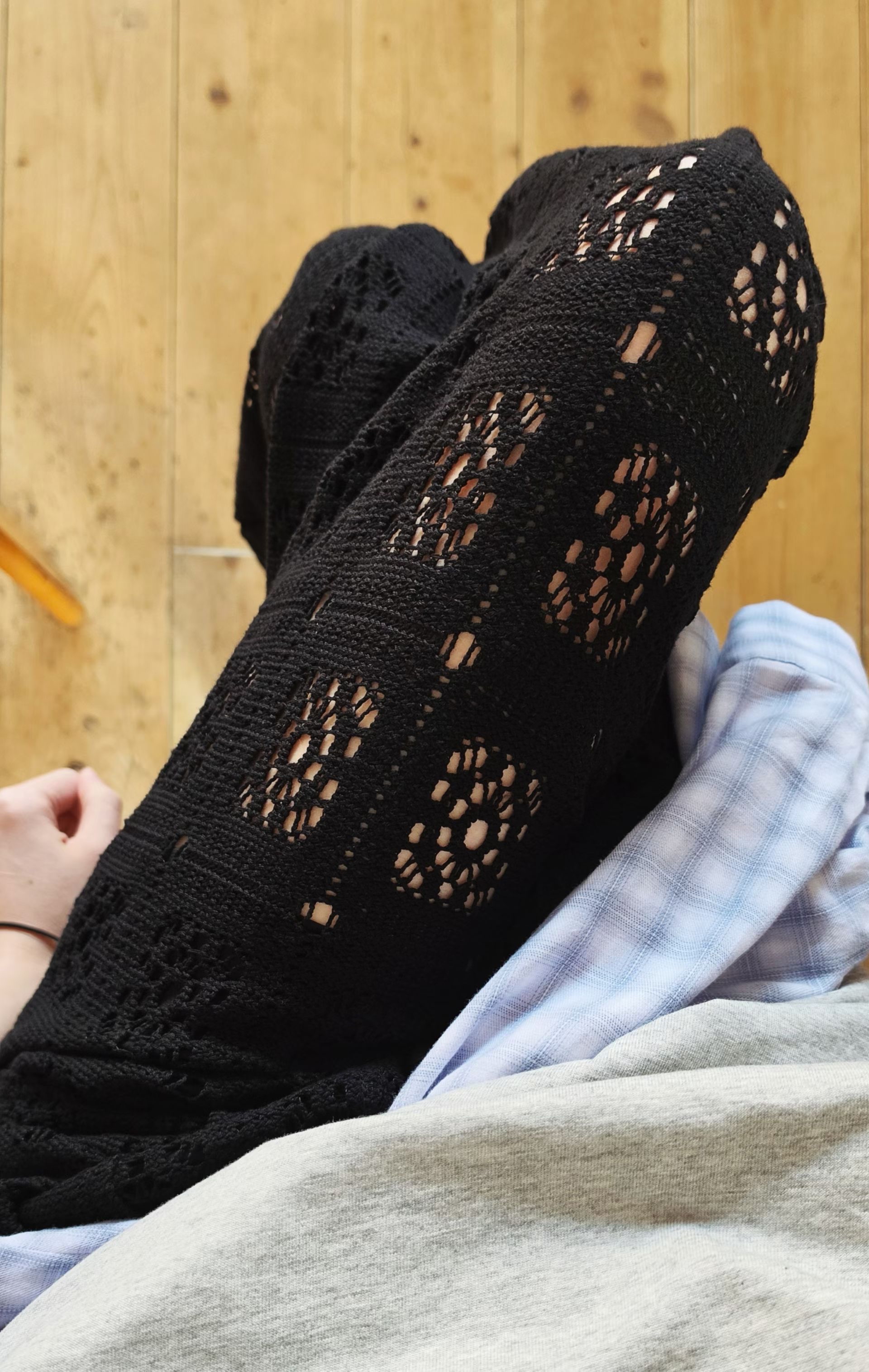 Crochet straight leisure pants 