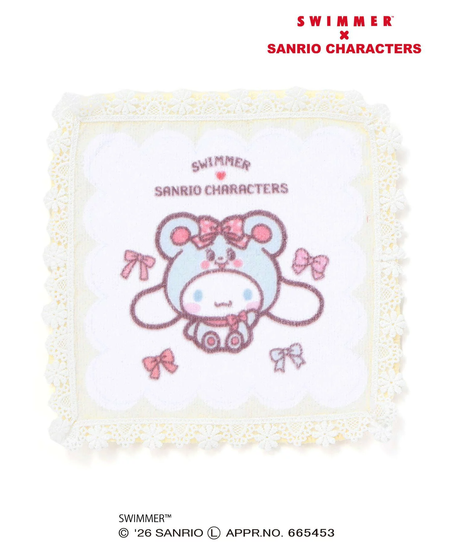 🆕【⭐訂購⭐】  日本直送🌀SWIMMER x #Sanrio 蕾絲邊小毛巾🌀[ELDD-0021][260503]