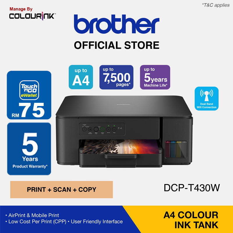 [ 5 YEARS Warranty ] Brother A4 Refill Original Ink Tank Inkjet Printer DCP-T230 DCP-T430W DCP-T530DW DCP-T730DW DCP-T830DW MFC-T930DW