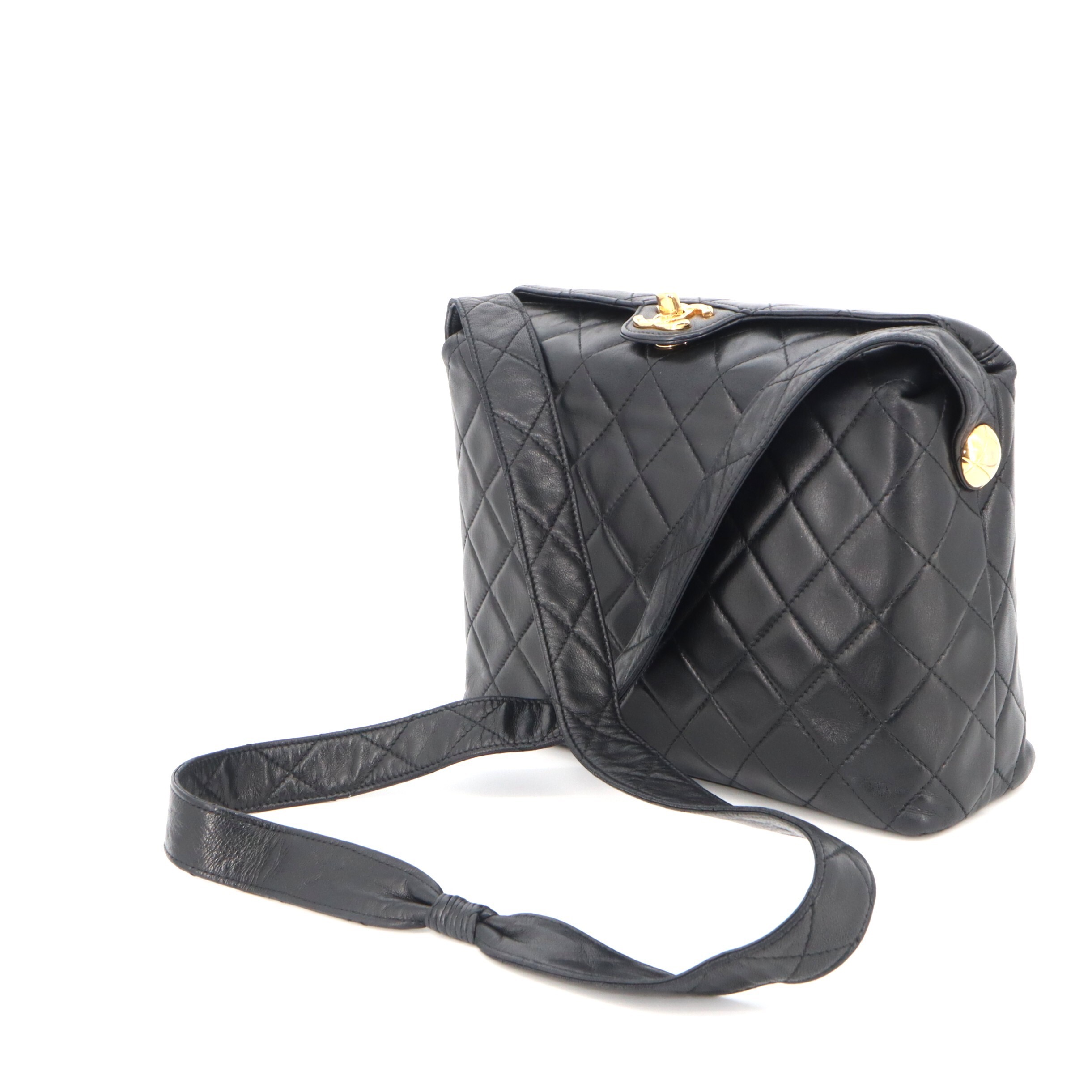 Chanel Coco Mark Matelasse Lambskin Turn Lock Crossbody Bag