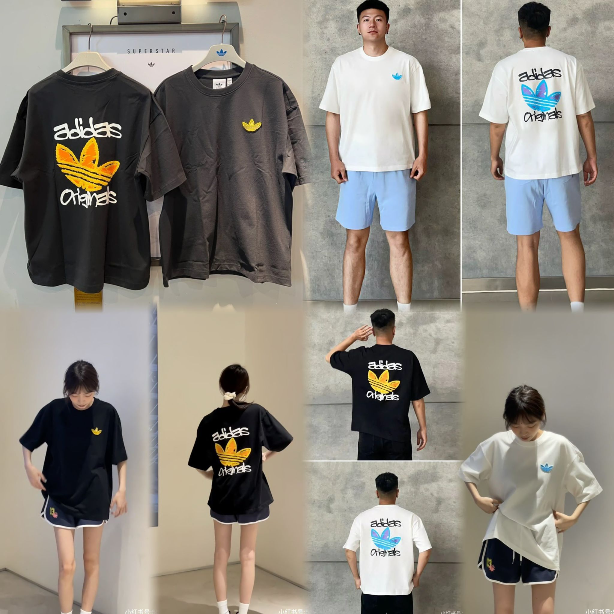 $99件。Adidas 塗鴉雙紗短