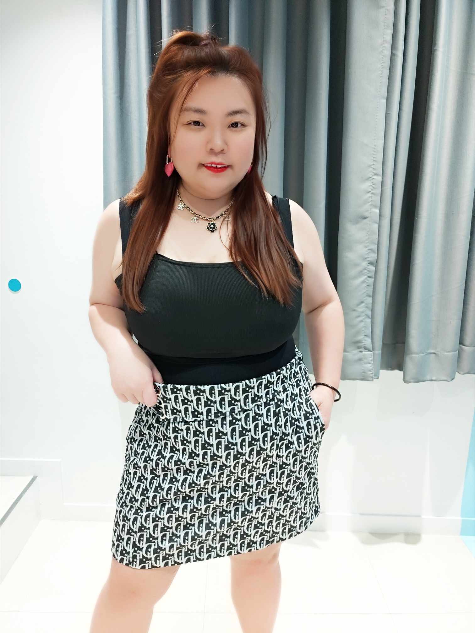 ENF05 E325612B 字母设计款裤裙