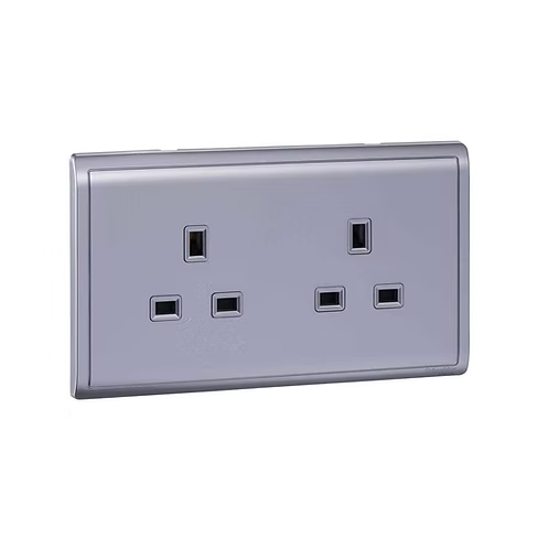 施耐德 Pieno 薰衣草銀 13A孖蘇 插座