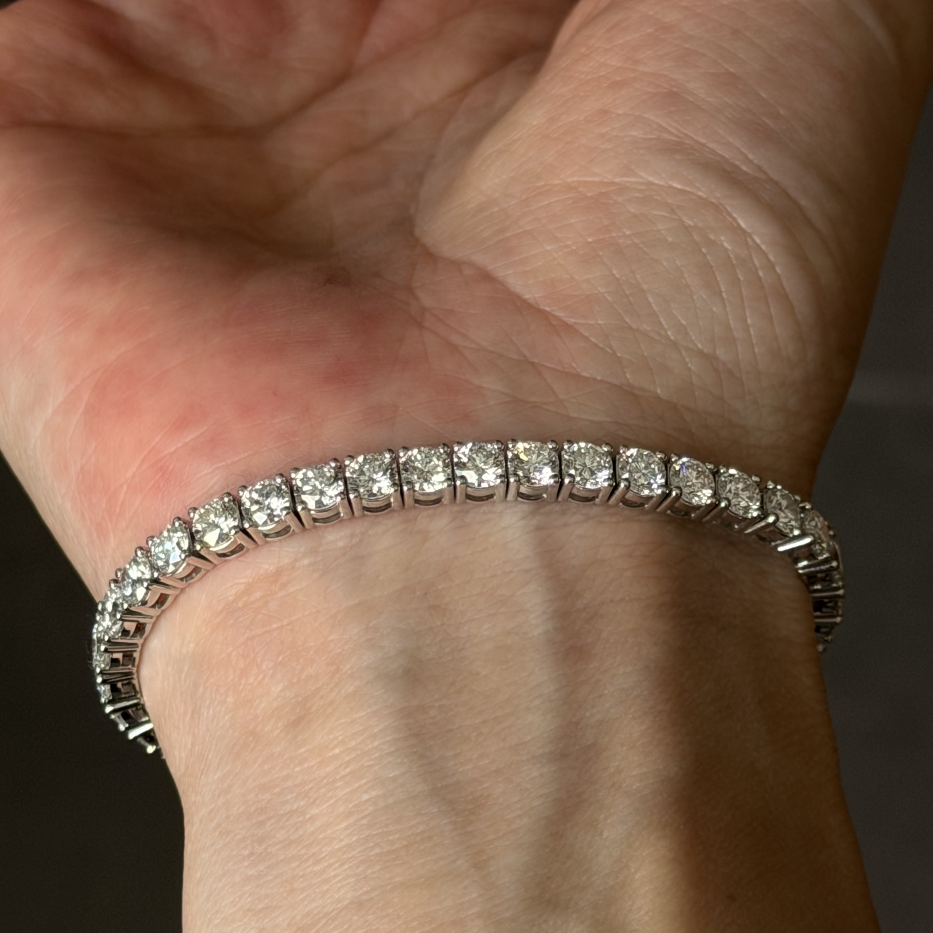 18K白金鑲培育鑽手鏈