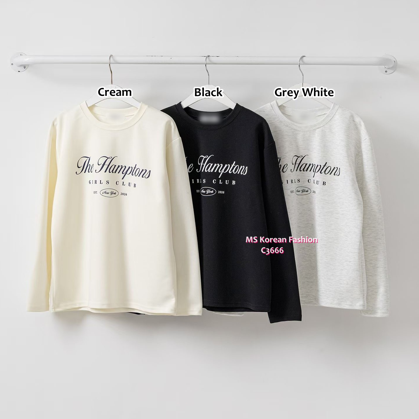 C3666 韓國🇰🇷簡約有款字母tee