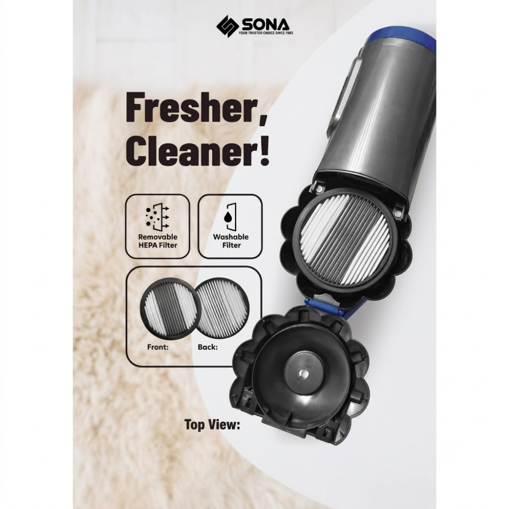 SONA Cordless Handheld Vacuum Cleaner SVC 6820 AAT