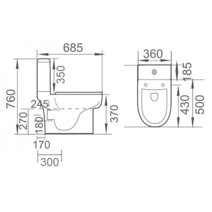 Richford R666 自由咀 納米座廁 (避枕頭位)